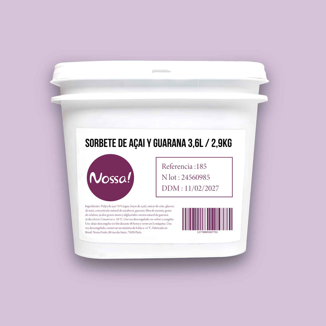 Sorbet de açaí com guaraná