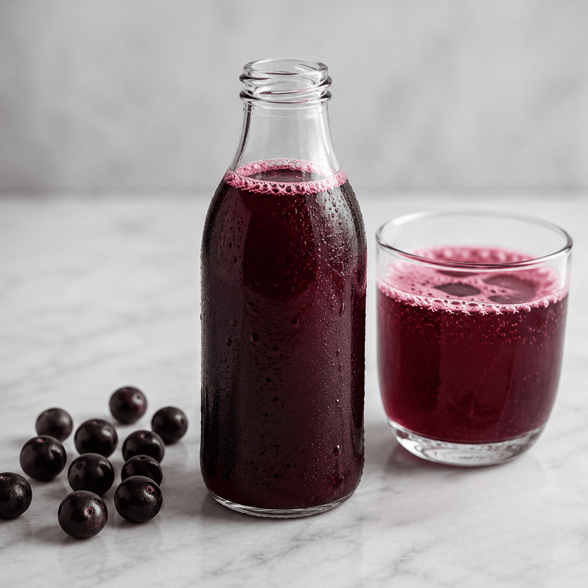 Suco de açaí orgânico clarificado