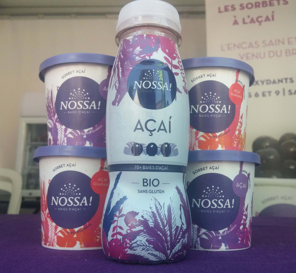 <p><strong>Lançamentos das primeiras receitas</strong></p><p>Nossa! inicia sua jornada com o lançamento de seus três primeiros sorbets de açaí, com receitas saudáveis que oferecem aos consumidores uma experiência gelada e naturalmente revitalizante.</p>